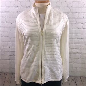 Chico's Full Zip Jacket W/Sequins Size 3 (Sz. 16)